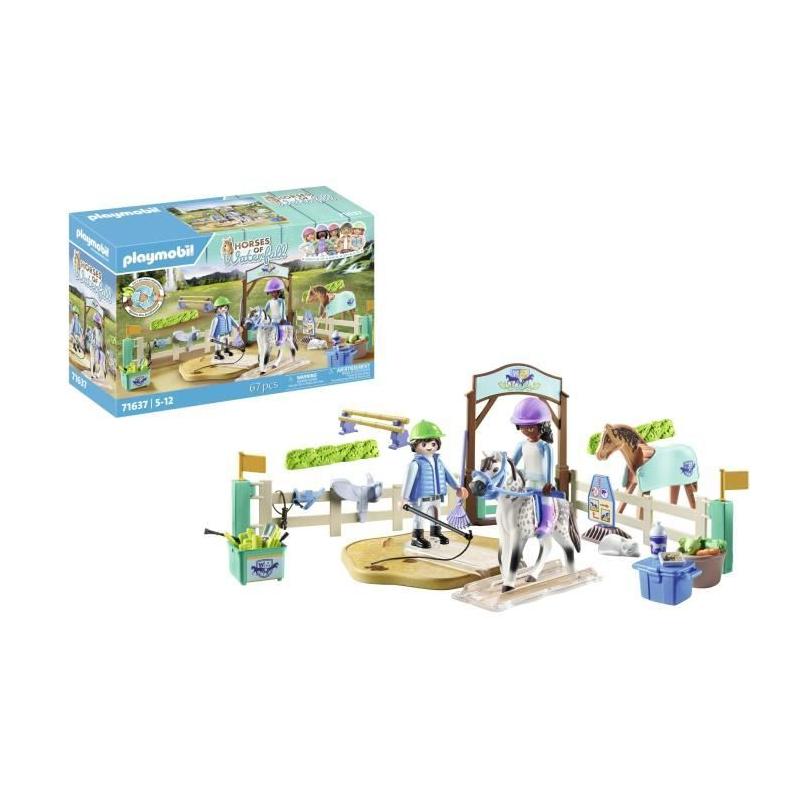 Arene d'équitation PLAYMOBIL 71637: Chevaux de Cascade, 67 pièces