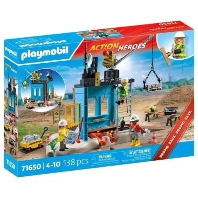 Figurines Miniatures PLAYMOBIL - Ouvriers et chantier