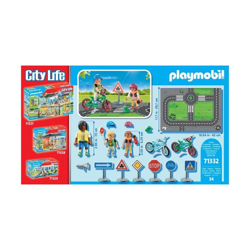 Jeu PLAYMOBIL - Classe sécurité routière - Rouge - 71332