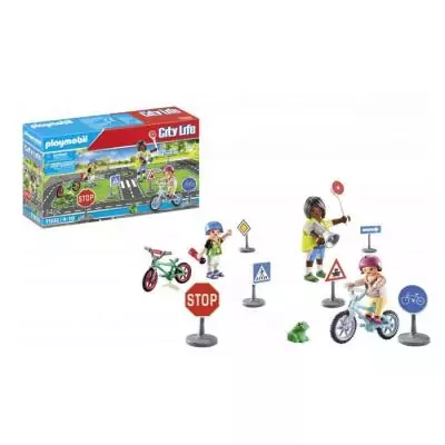 Jeu PLAYMOBIL - Classe sécurité routière - Rouge - 71332