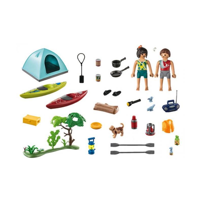 Kit Playmobil 71425 Famille et tente pour un camping fun