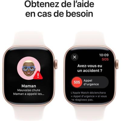 Apple Watch Series 10 GPS + Cellular 46mm - Boîtier Rose Gold - Bracelet Light Blush Sport_BAND