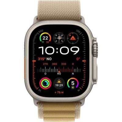 Apple Watch Ultra 2 GPS + Cellular - Titanium Naturel - Tan Alpine Loop - Large