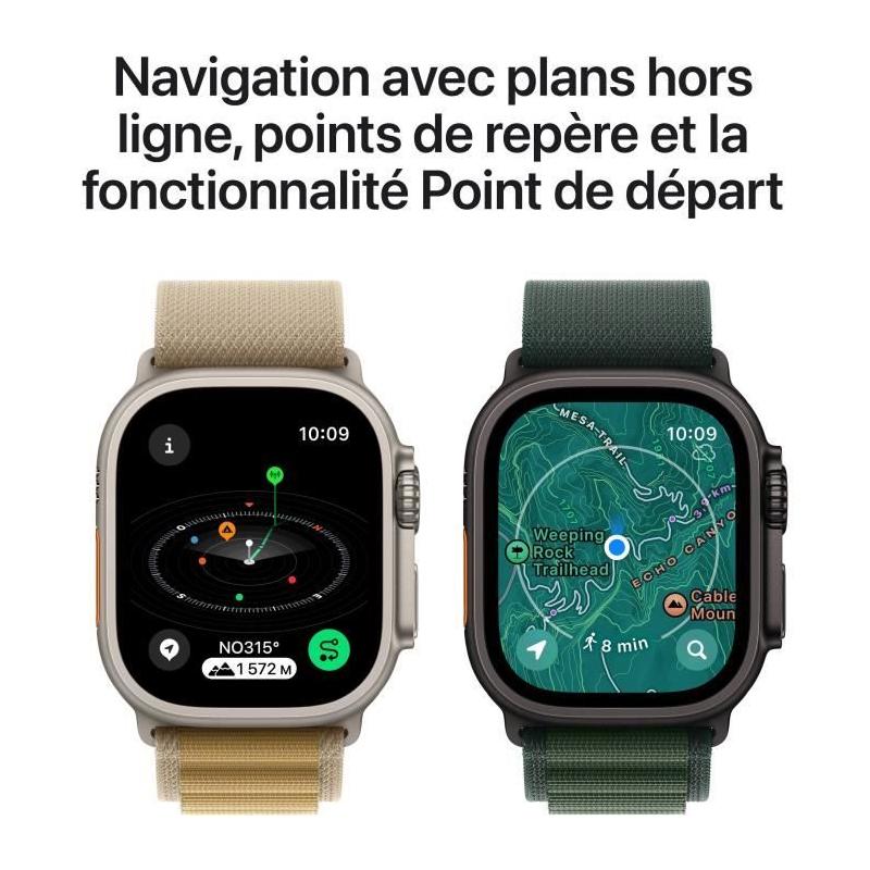 Apple Watch Ultra 2 GPS + Cellular - Titanium Naturel - Tan Alpine Loop - Large