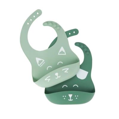 Lot de 2 bavoirs en silicone avec poche ventrale - Babymoov