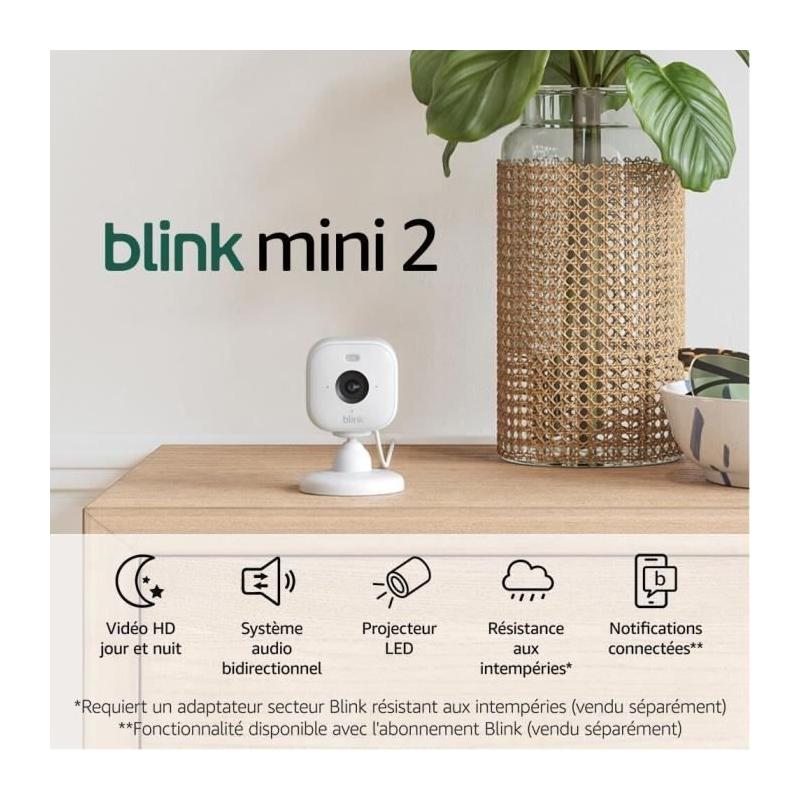 Caméra mini 2-Cam BLINK HOME SECURITY Blanc - Surveillance Connectée