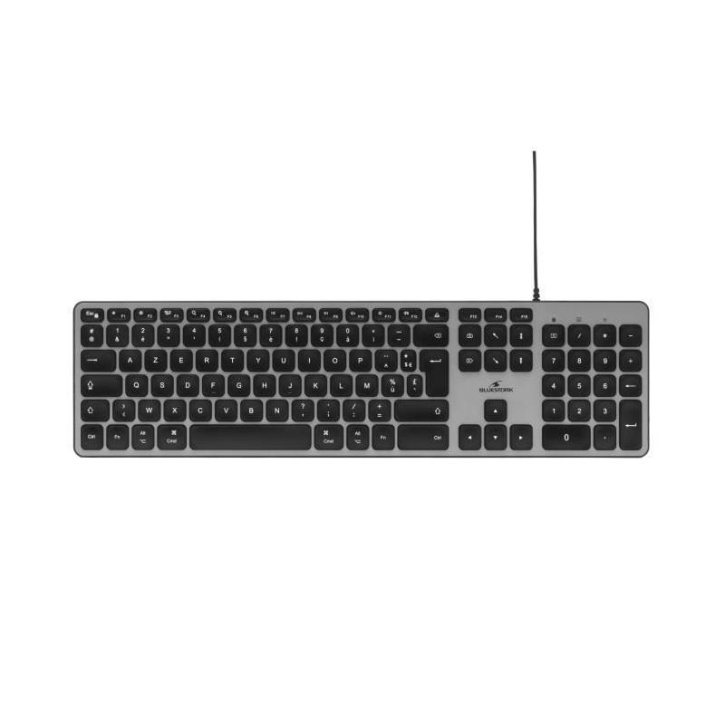 Clavier Filaire Bluestork KB Mac Azerty Compatible Mac Noir