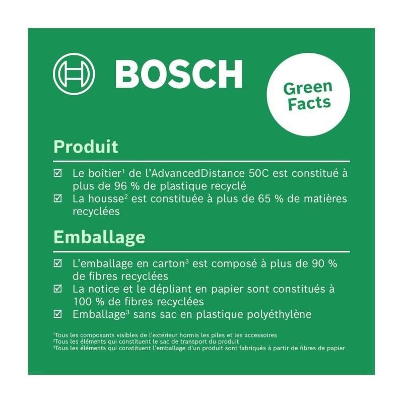 Mesurez avec précision jusqu'à 50m avec le Télémetre laser AdvancedDistance 50 C Bosch