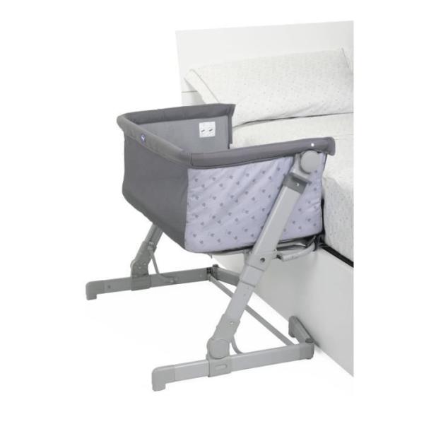 Berceau cododo CHICCO Next2Me GO - Compact - Pliable - Inclinable - 6 Niveaux de hauteur - Gris foncé