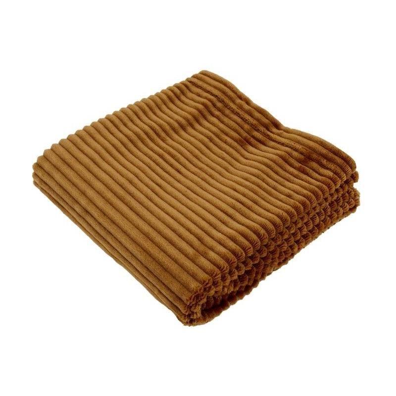 Couverture boudoir douce et chaude - DOMIVA - Caramel - 75 x 100 cm
