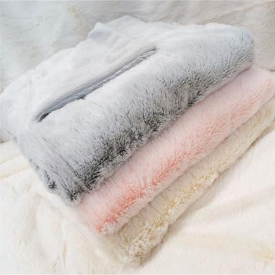 Couverture doublée DOMIVA ultra douce - 75 x 100 cm - Lait fraise