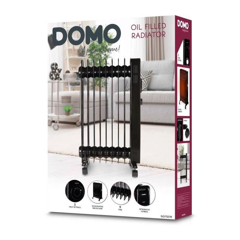 Radiateur à bain d'huile 2000W DOMO DO7327R - Noir