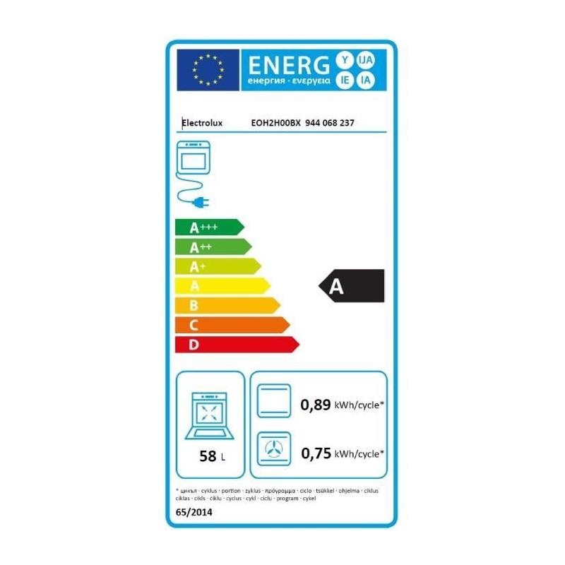 Four encastrable multifonction Aquaclean Electrolux 59 x 59,4 cm