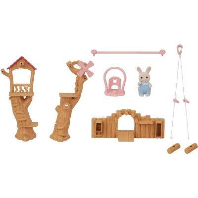 Figurine miniature SYLVANIAN FAMILIES - La tyrolienne des bébés - Henry le bébé lapin crème