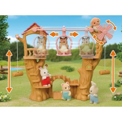 Figurine miniature SYLVANIAN FAMILIES - La tyrolienne des bébés - Henry le bébé lapin crème