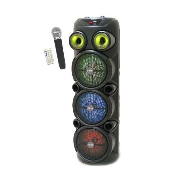 Enceinte karaoké lumineuse - INOVALLEY - KA129-XXL - Bluetooth V5.0 - 90 cm - 1000 W - Haut-parleurs 3 x 8'' - Micro sans fil i