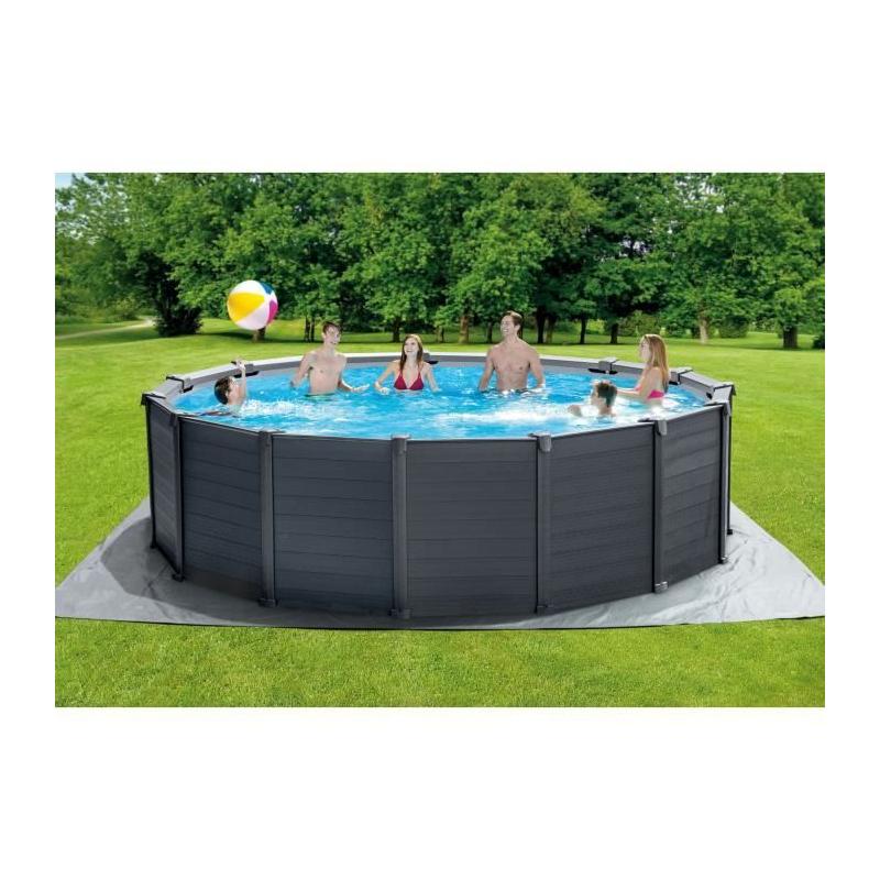 Kit Piscine Graphite 4,78 x 1,24 m - Intex: Plongez dans le luxe!