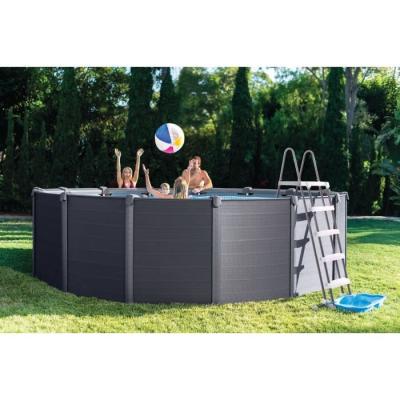 Kit Piscine Graphite 4,78 x 1,24 m - Intex: Plongez dans le luxe!