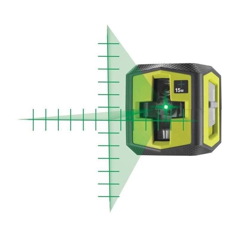 Niveau laser vert RYOBI 15m - Précision +/- 0,5mm