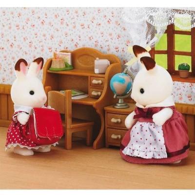 Bureau enfant Sylvanian Families Soeur Lapin Chocolat - Accessoires