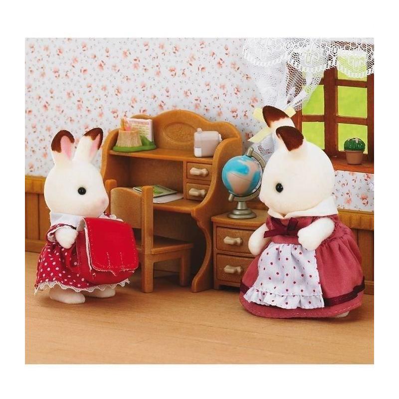 Bureau enfant Sylvanian Families Soeur Lapin Chocolat - Accessoires