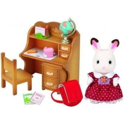 Bureau enfant Sylvanian Families Soeur Lapin Chocolat - Accessoires
