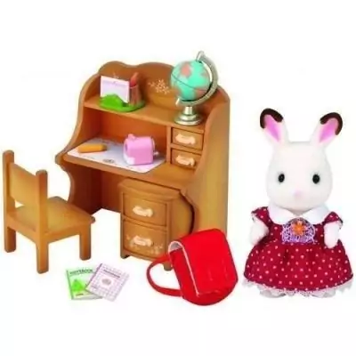 Bureau enfant Sylvanian Families Soeur Lapin Chocolat - Accessoires Bureau enfant Sylvanian Families Soeur Lapin Chocolat - Accessoires