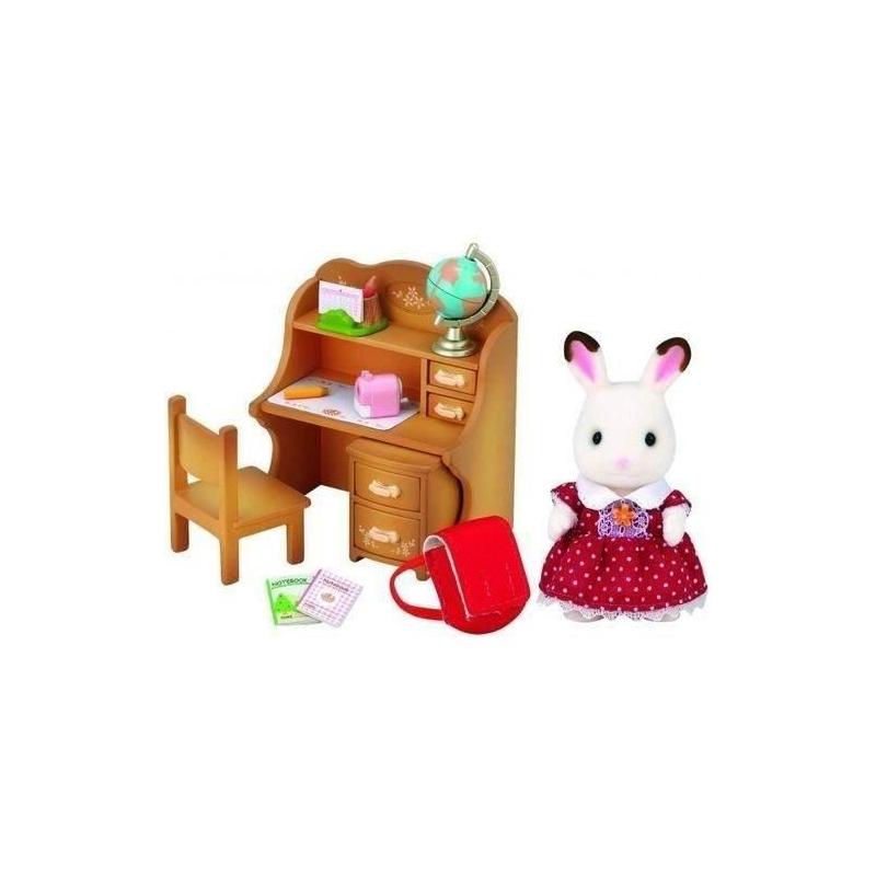 Bureau enfant Sylvanian Families Soeur Lapin Chocolat - Accessoires