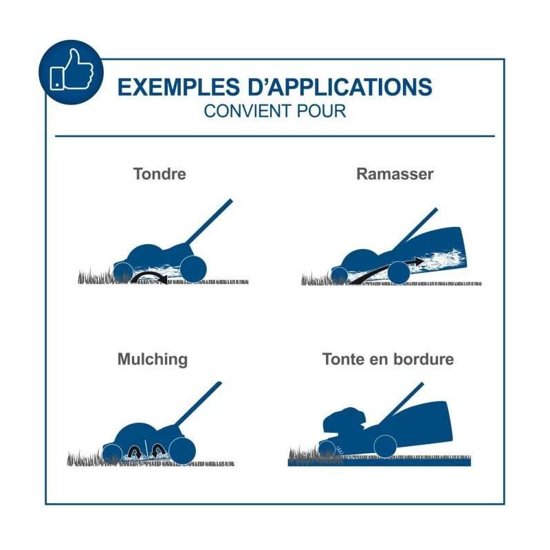 Tondeuse sans fil 43cm + mulching + ramassage - SCHEPPACH 20V IXES
