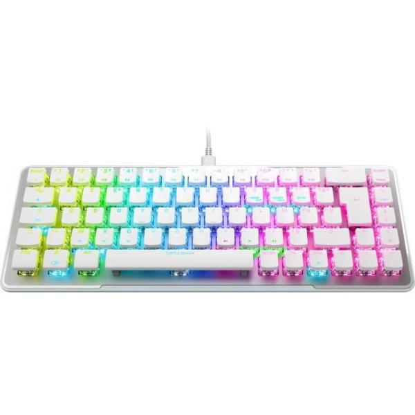 Clavier gaming optique et mécanique filaire Turtle Beach - Vulcan II Mini - Blanc