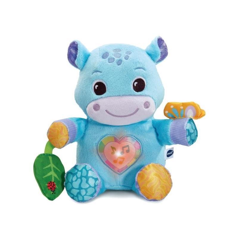 Doudou interactif VTECH THÉO, MON HIPPO CALIN (BOUTEILLES PLASTIQUE RECYCLÉES)