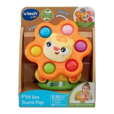 Découvrez le VTECH P'TIT LION TOURNI POP en plastique recyclé!