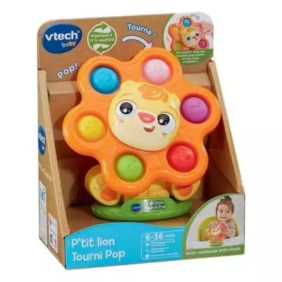Découvrez le VTECH P'TIT LION TOURNI POP en plastique recyclé!