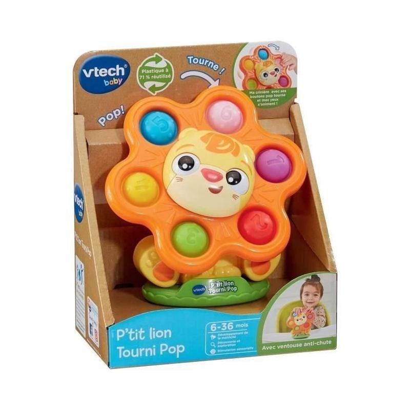 Découvrez le VTECH P'TIT LION TOURNI POP en plastique recyclé!