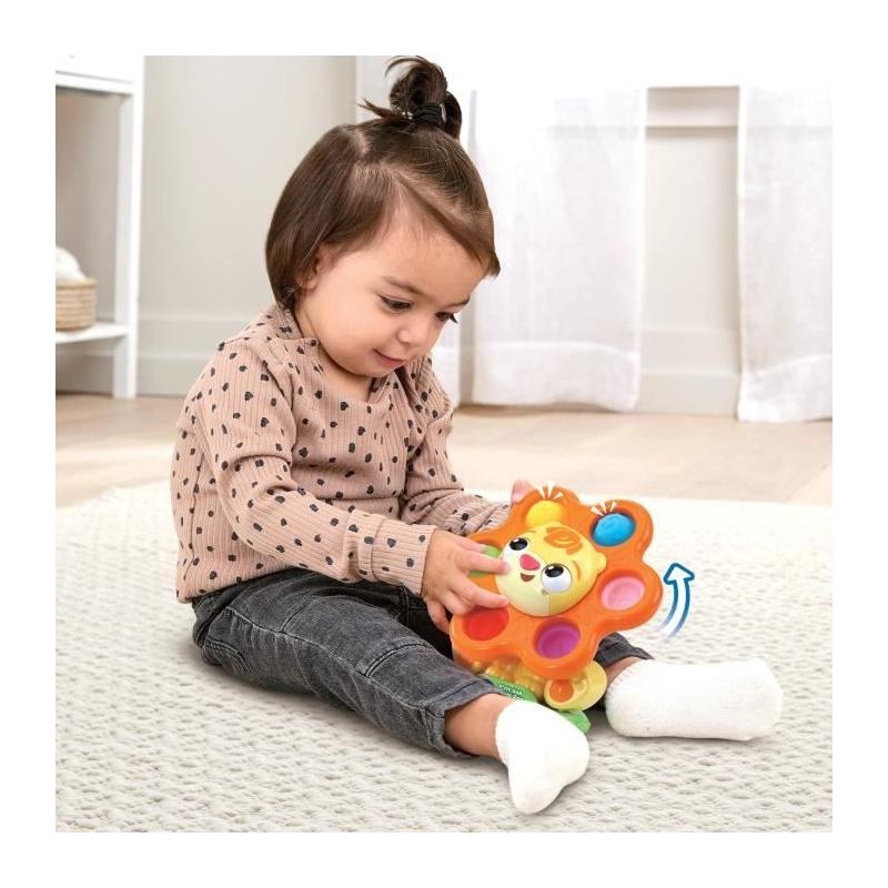 Découvrez le VTECH P'TIT LION TOURNI POP en plastique recyclé!