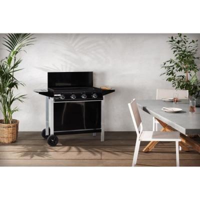 Barbecue à gaz GRILL GARDEN - Noir et gris - 4 brûleurs 