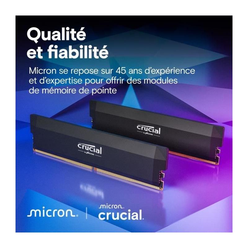 Boostez vos performances avec le kit 32Go Crucial DDR5 6400MHz