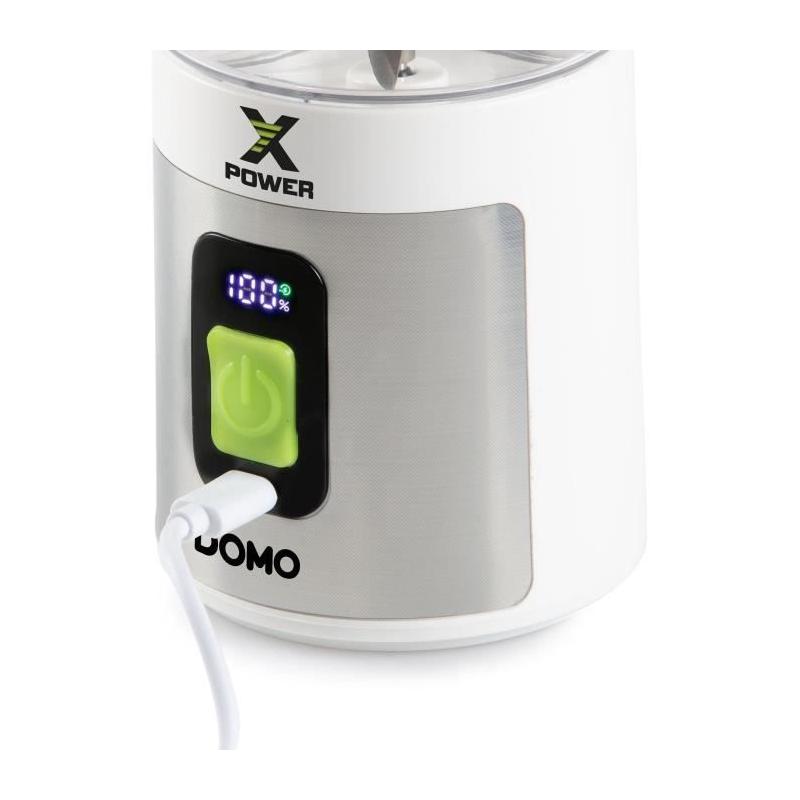 Mélangeur portable sans fil DOMO DO752BL - 120 W - Blanc