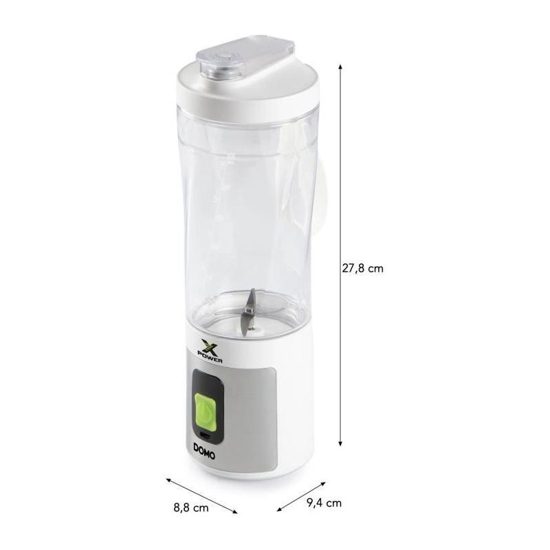 Mélangeur portable sans fil DOMO DO752BL - 120 W - Blanc