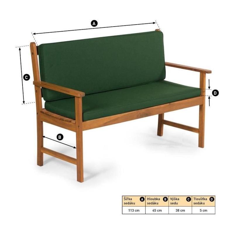 Coussin pour banc de jardin - Confort et élégance assurés