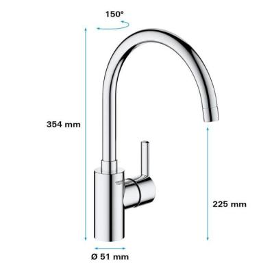 Mitigeur Evier Feel Chromé 32670002 : design et performance