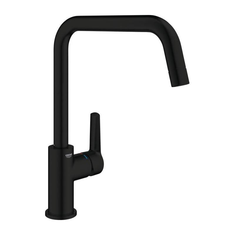 Robinet de cuisine noir mat - GROHE Start - Rotation 150°