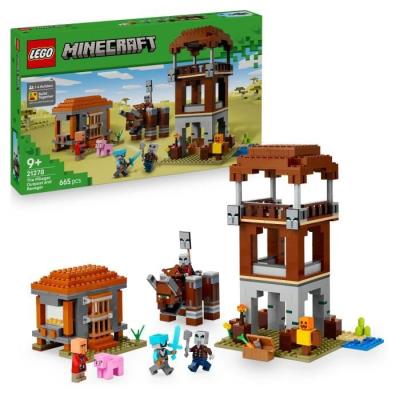 LEGO Minecraft 21278: L'Avant-Poste des Pillards et le Ravageur - Pour les Aventuriers de 9 Ans