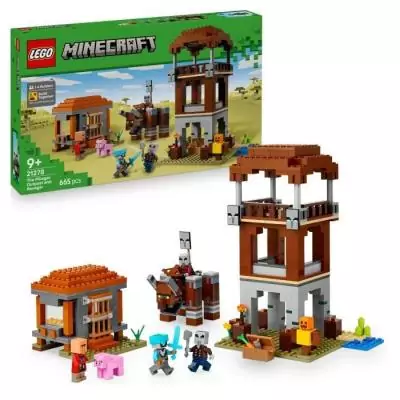 LEGO Minecraft 21278: L'Avant-Poste des Pillards et le Ravageur - Pour les Aventuriers de 9 Ans
