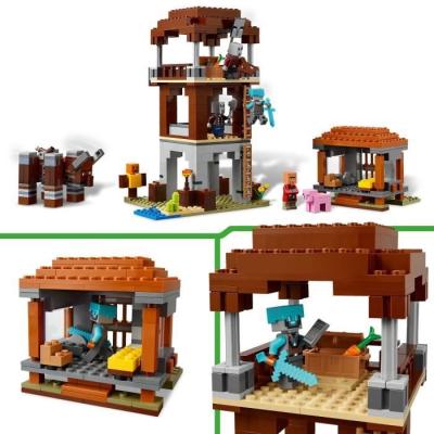 LEGO Minecraft 21278: L'Avant-Poste des Pillards et le Ravageur - Pour les Aventuriers de 9 Ans
