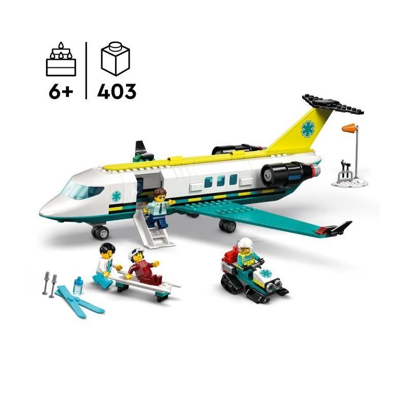 LEGO City 60465: Ambulance de Secours Aérienne pour Garçon de 6 ans