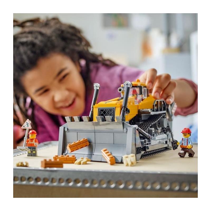 LEGO City 60466 Le Bulldozer Jaune - Construction ludique pour enfants de 8 ans