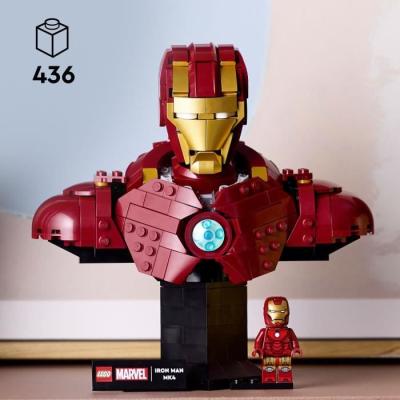 LEGO Marvel 76327 Buste Iron Man MK4 - Construction Adulte