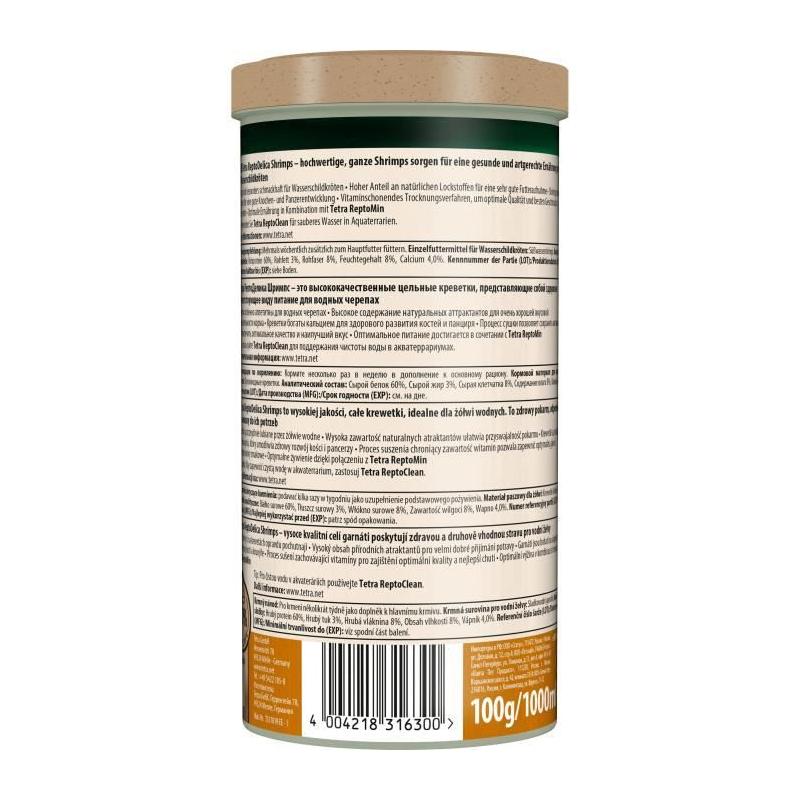 Délices naturels pour tortues : Tetra Repto Delica Gammarus - 1 L