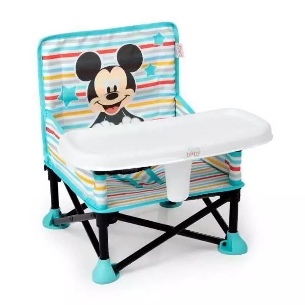 DISNEY BABY -MICKEY- Rehausseur de chaise pliable, nomade, de voyage, Léger et facile a nettoyer, Sac de transport inclus